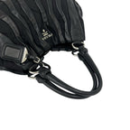 Prada Logo Leather Tessuto Pocono Tote Bag Black — view 4