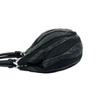 Prada Logo Leather Tessuto Pocono Tote Bag Black — view 5