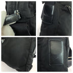 Prada Tessuto Black Silver Nylon Shoulder Bag — view 5
