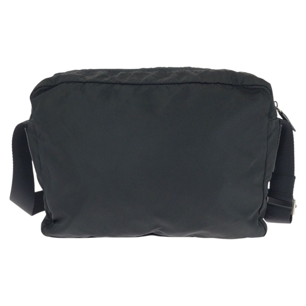 Prada Tessuto Black Silver Nylon Shoulder Bag — view 2