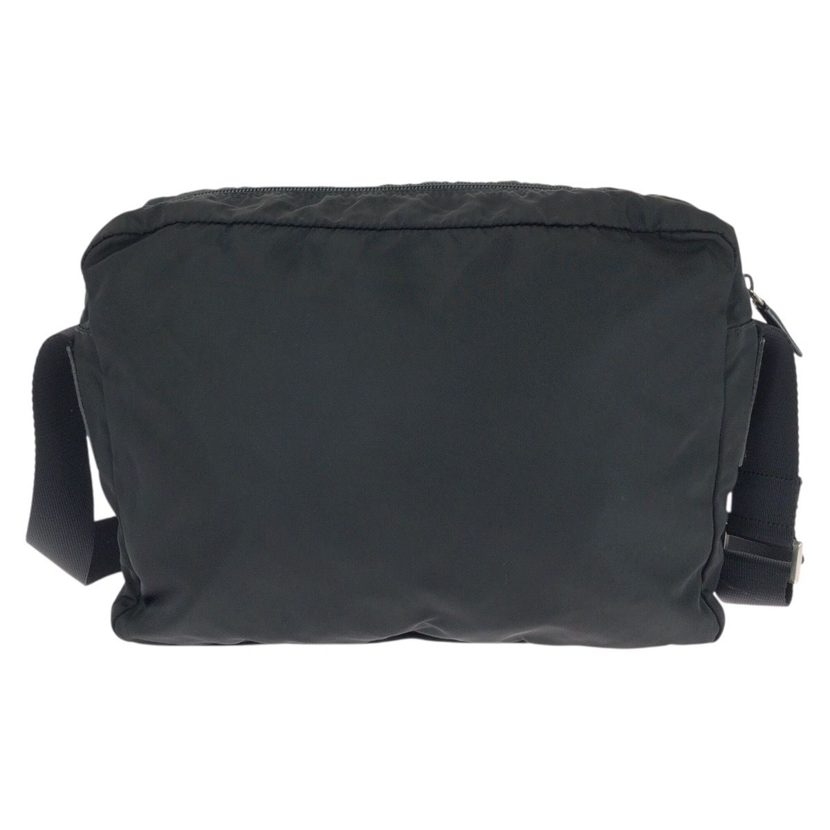 Prada Tessuto Black Silver Nylon Shoulder Bag — view 2