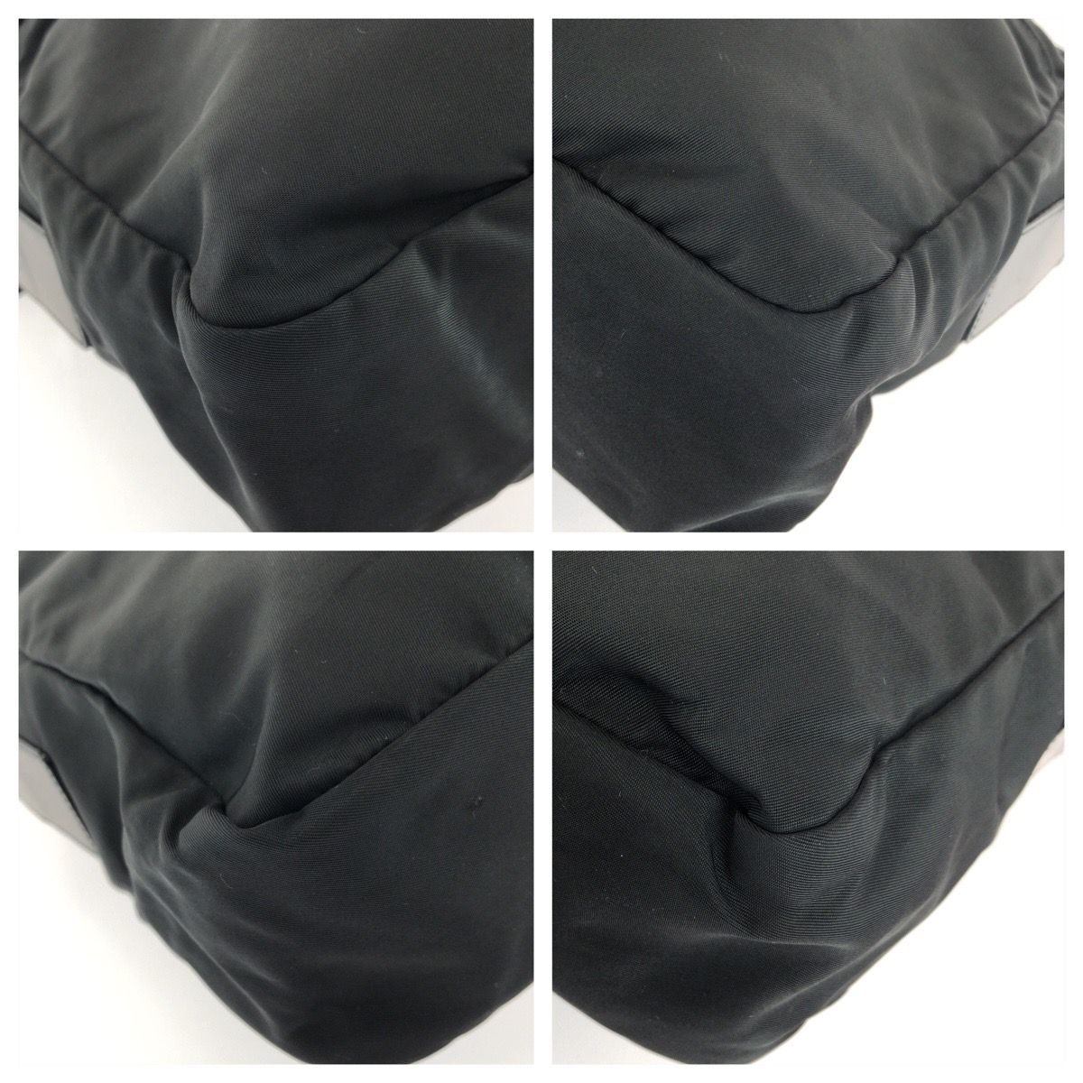 Prada Tessuto Black Silver Nylon Shoulder Bag — view 3