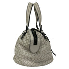Bottega Veneta Handbag Tamboura Bag Light Gray Leather — view 2