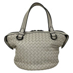 Bottega Veneta Handbag Tamboura Bag Light Gray Leather — view 3
