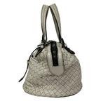 Bottega Veneta Handbag Tamboura Bag Light Gray Leather — view 4