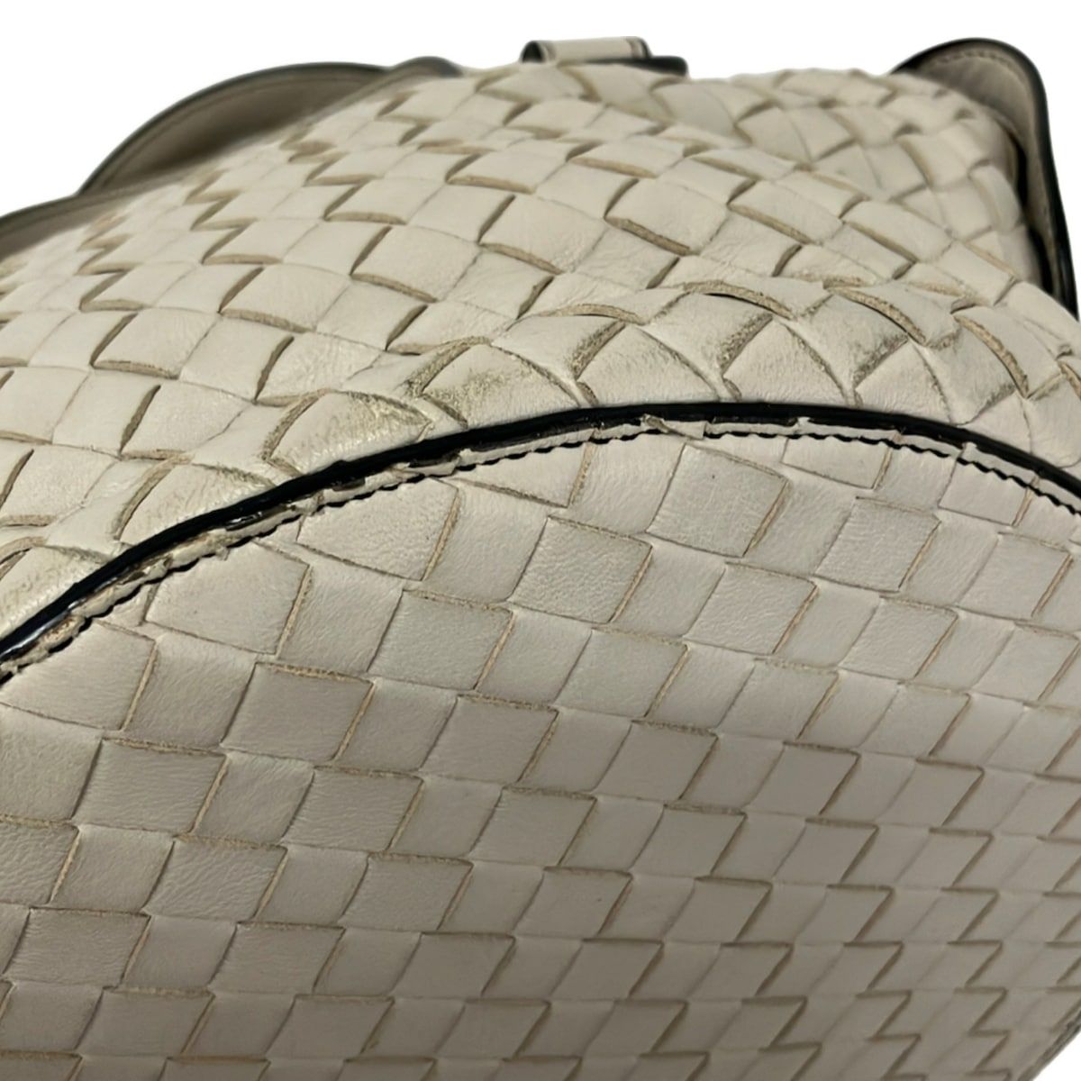 Bottega Veneta Handbag Tamboura Bag Light Gray Leather — view 6
