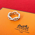 Hermes Enchainee Ring 925 Sterling Silver