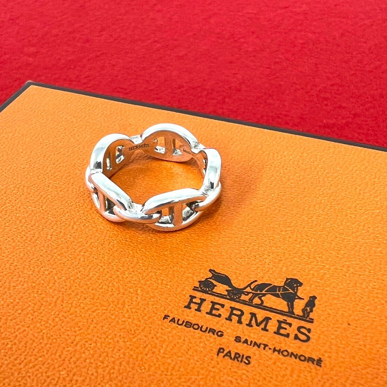 Hermes Enchainee Ring 925 Sterling Silver