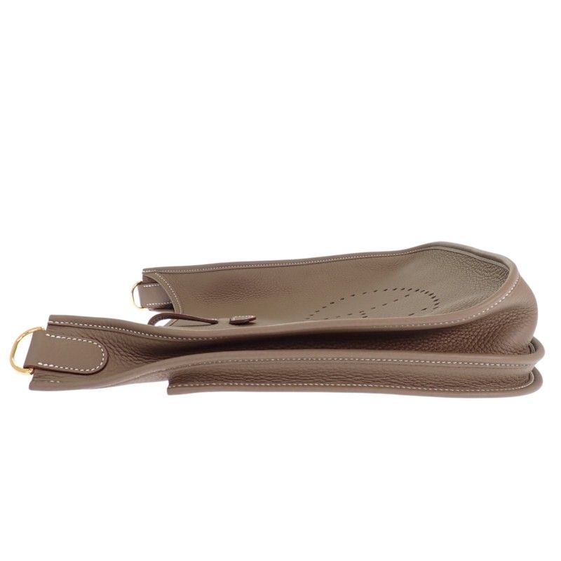 Hermes 29 PM Shoulder Bag Taurillon Clemence Cowhide Etoupe Beige Gold — view 5