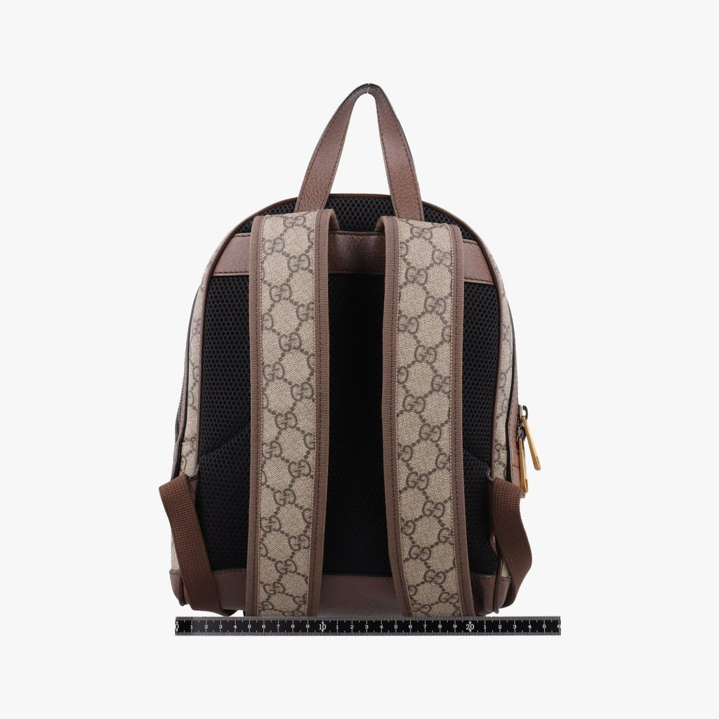 Gucci Three Little Pigs Brown Leather Backpack — view 2