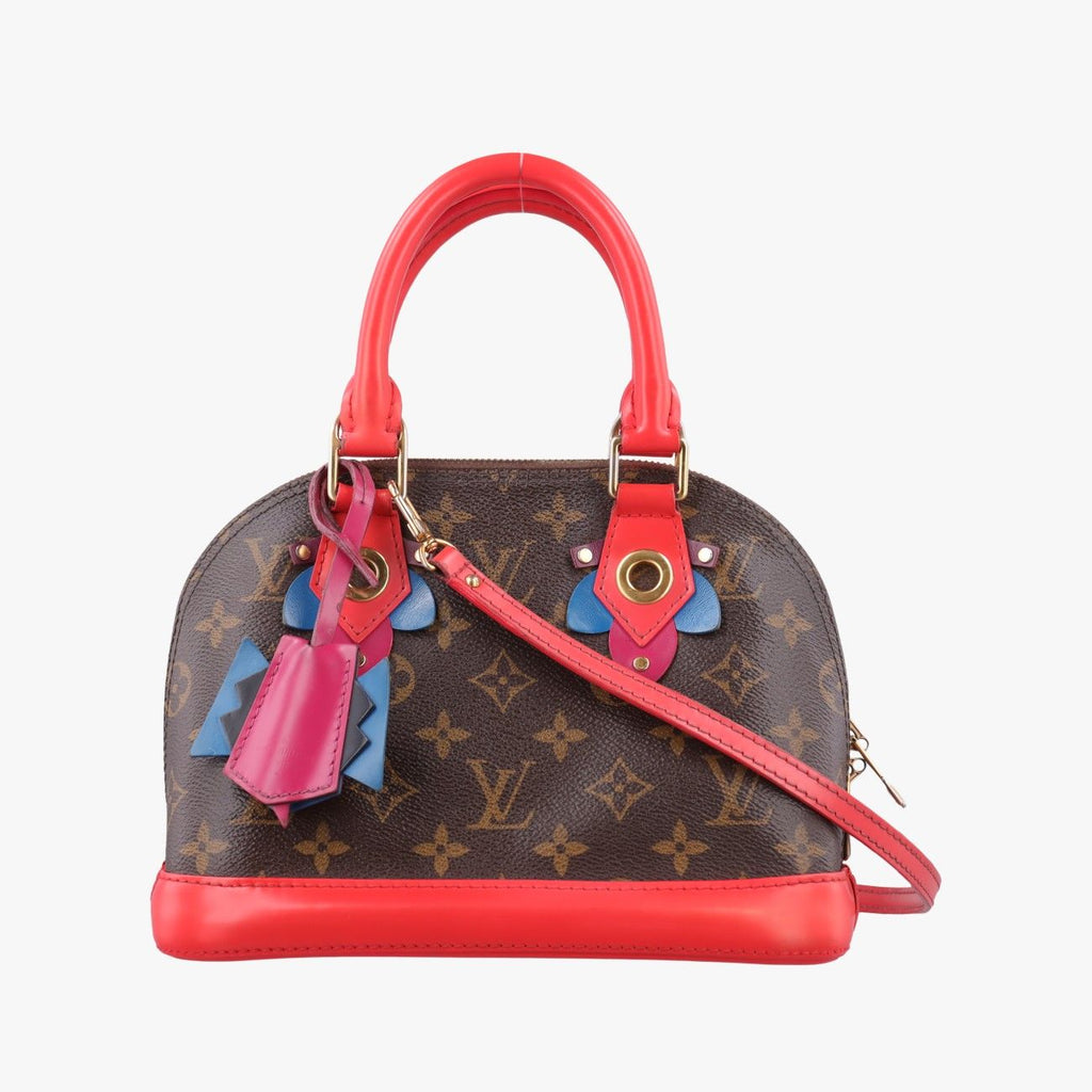 Louis Vuitton Alma BB Monogram Brown Flamingo Canvas Totem Handbag