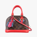 Louis Vuitton Alma BB Monogram Brown Flamingo Canvas Totem Handbag