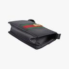 Gucci Sylvie Black Green Red Leather Shoulder Bag — view 6