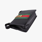 Gucci Sylvie Black Green Red Leather Shoulder Bag — view 7