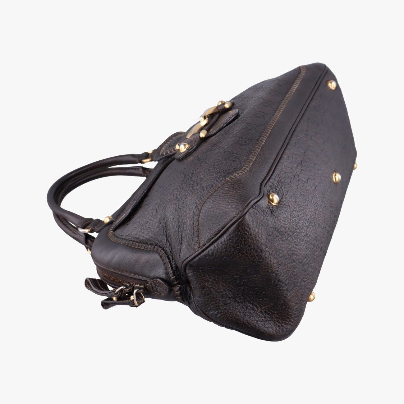 Gucci Guccissima New Pelham Horsebit Brown Leather — view 5
