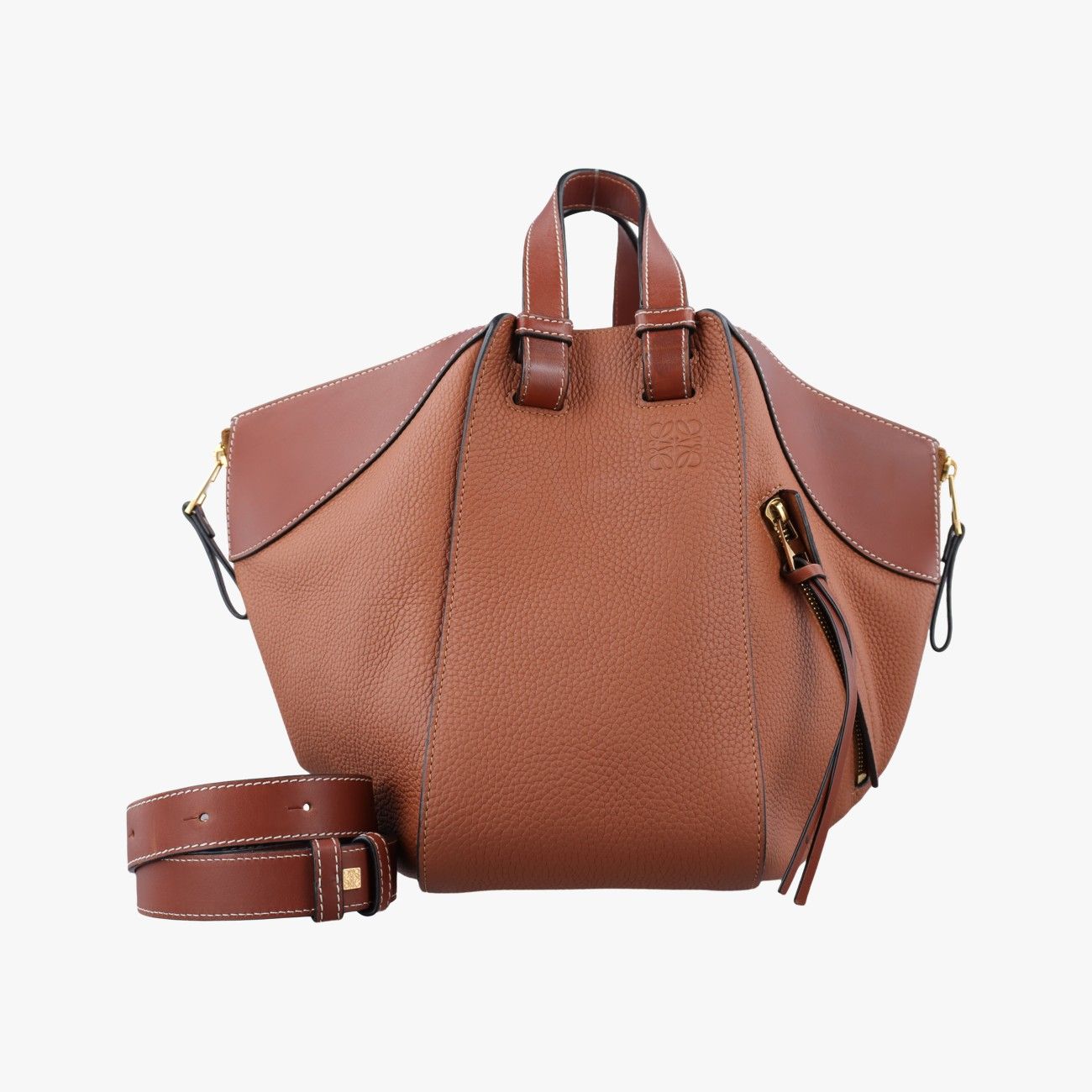 Loewe Hammock Brown Leather Shoulder Bag