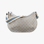 Gucci Sherry Line Gray Canvas Leather