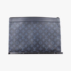 Louis Vuitton Discovery Pochette Gray Blue Sky Monogram Shadow Pouch — view 2