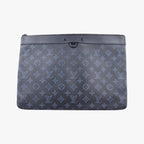 Louis Vuitton Discovery Pochette Gray Blue Sky Monogram Shadow Pouch