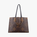 Louis Vuitton On The Go MM Monogram Brown Canvas Tote Bag