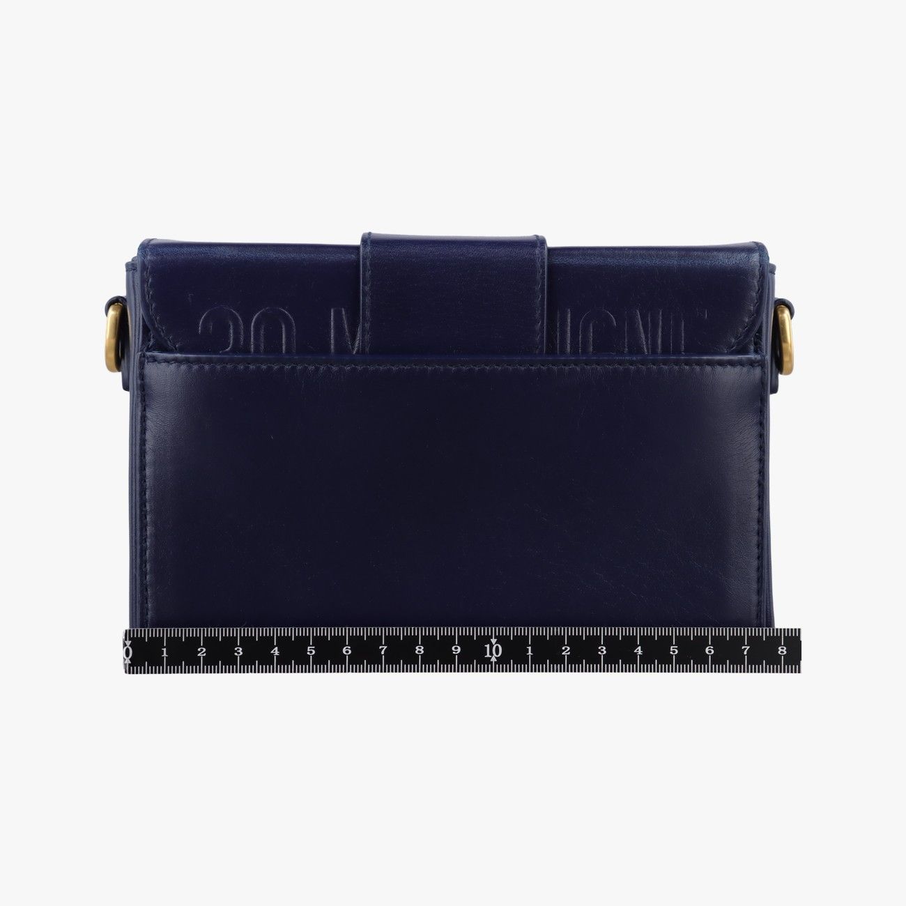 Dior 30 Montaigne Navy Leather Handbag — view 2