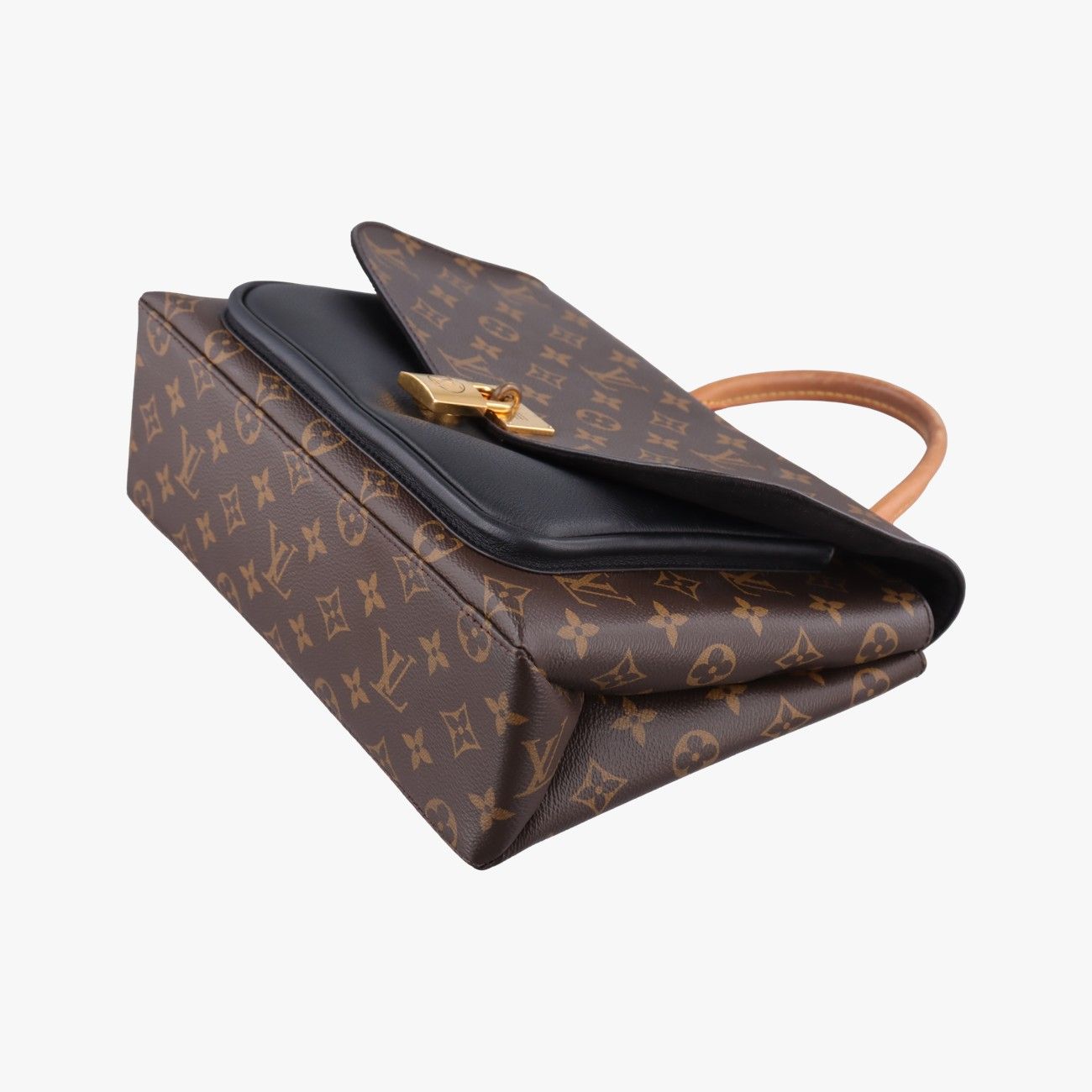 Louis Vuitton Marignan Monogram Brown Black Canvas Calfskin — view 4