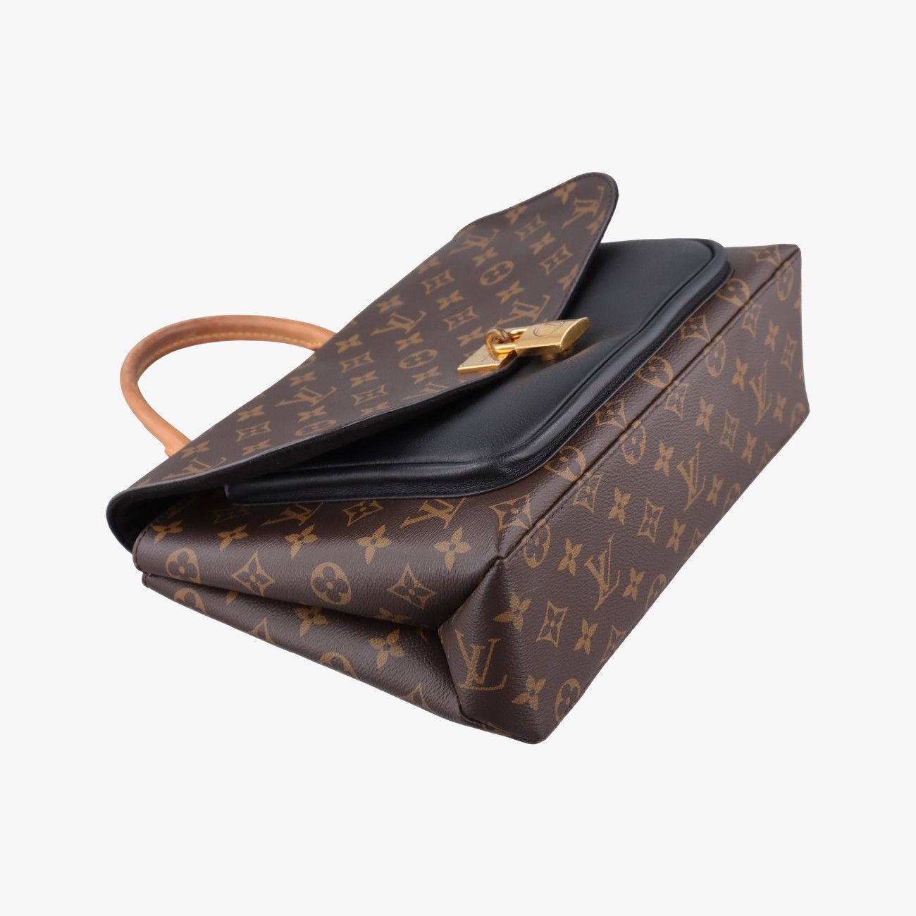Louis Vuitton Marignan Monogram Brown Black Canvas Calfskin — view 5