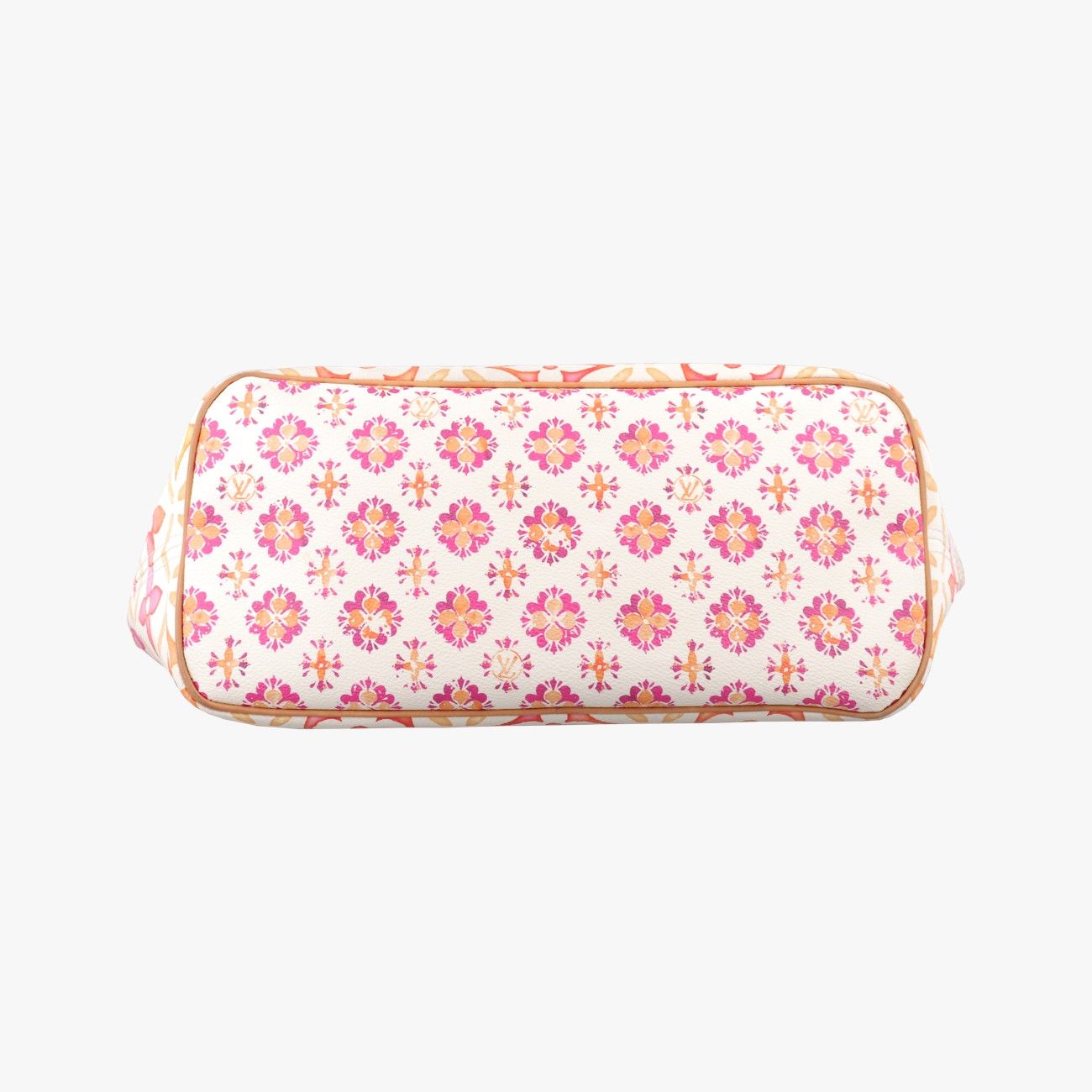 Louis Vuitton Neverfull MM Orange White Multicolor Monogram Tile Canvas — view 3