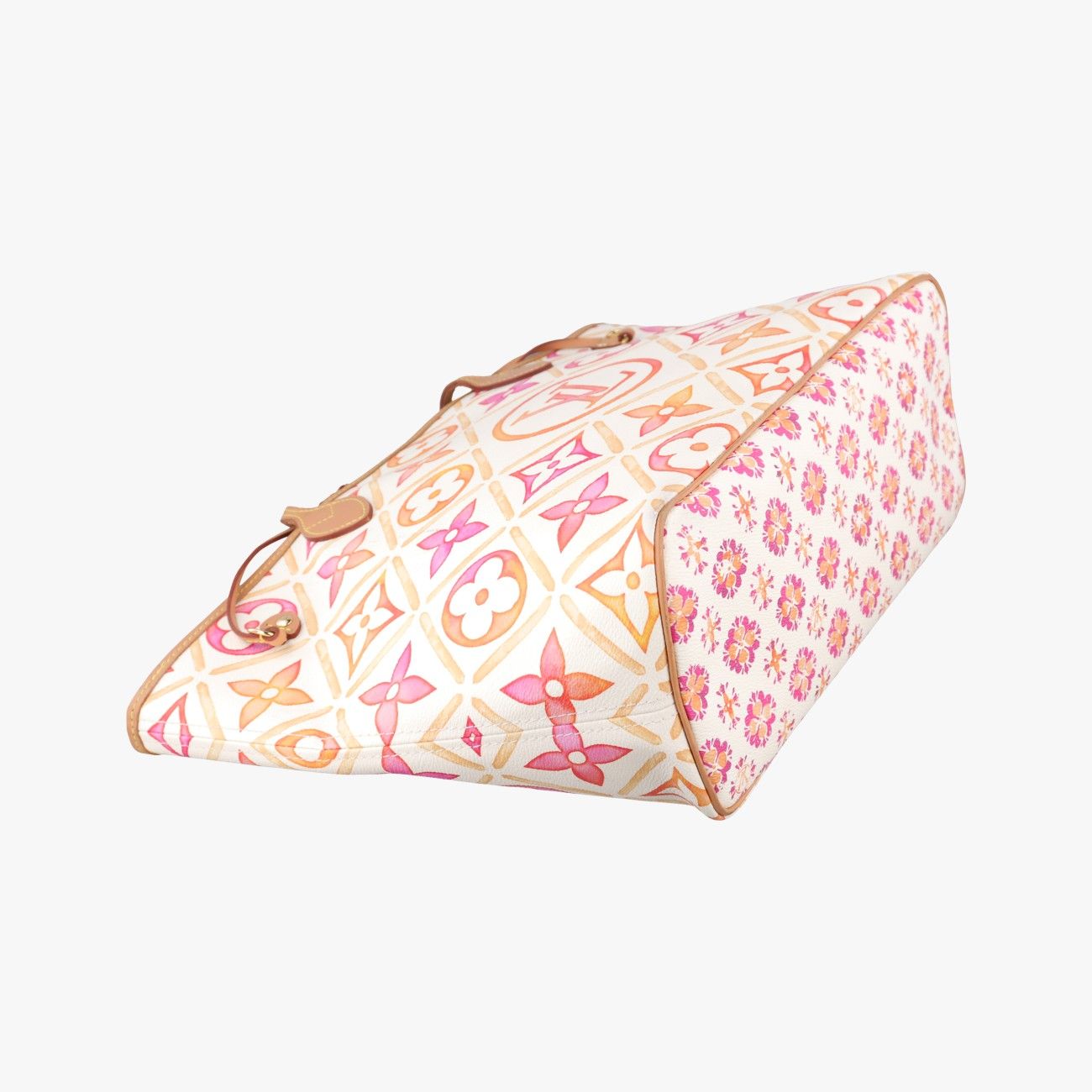 Louis Vuitton Neverfull MM Orange White Multicolor Monogram Tile Canvas — view 7