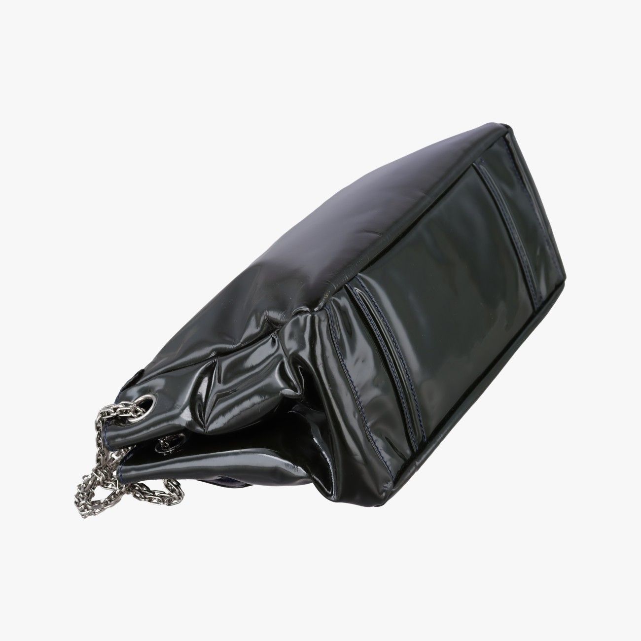 Chanel Chain Flap Bag Green Patent — view 7