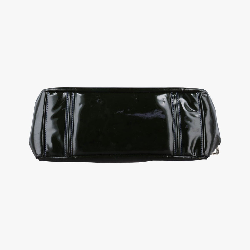 Chanel Chain Flap Bag Green Patent — view 3