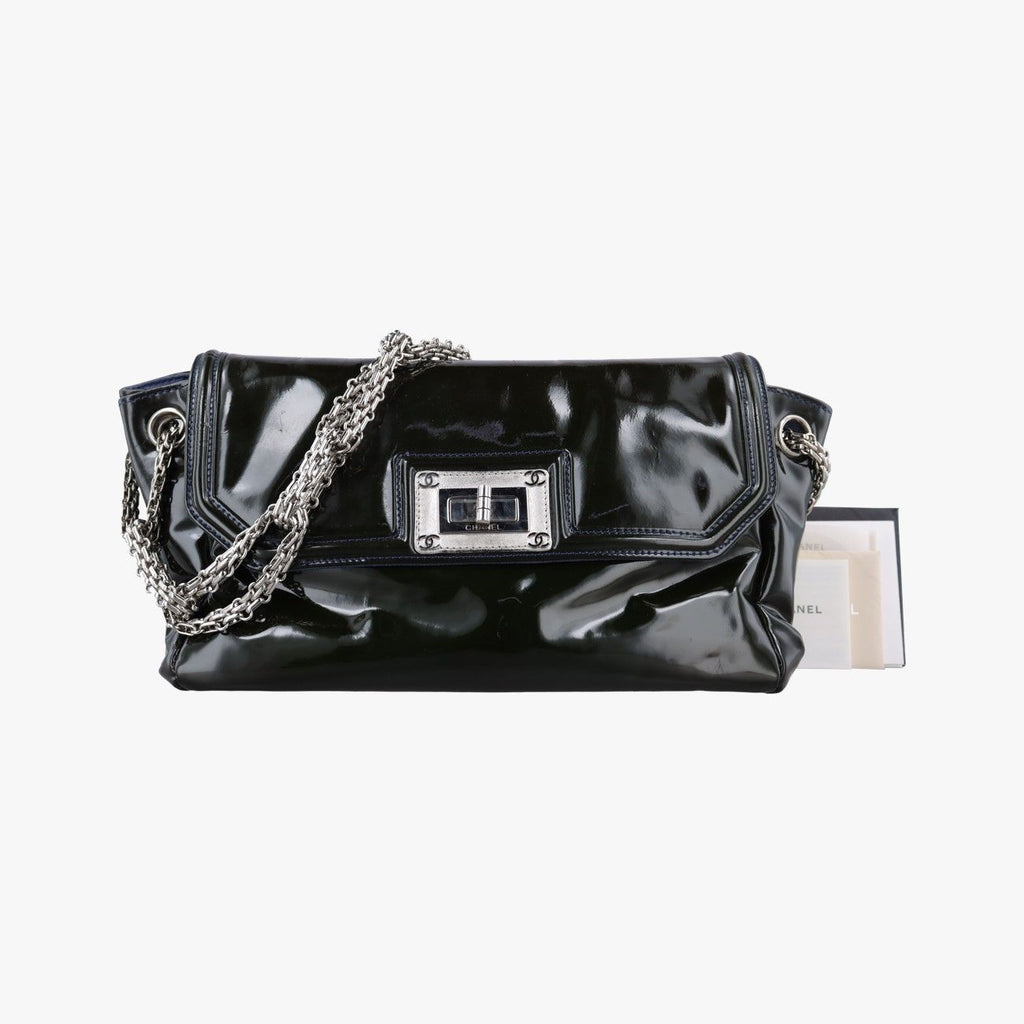 Chanel Chain Flap Bag Green Patent