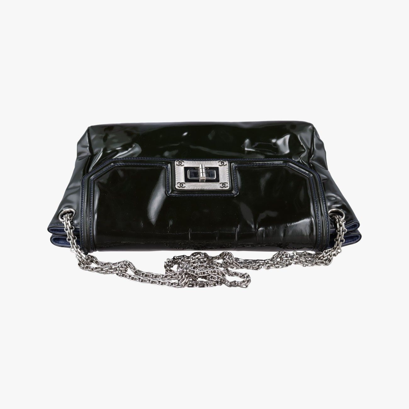 Chanel Chain Flap Bag Green Patent — view 8