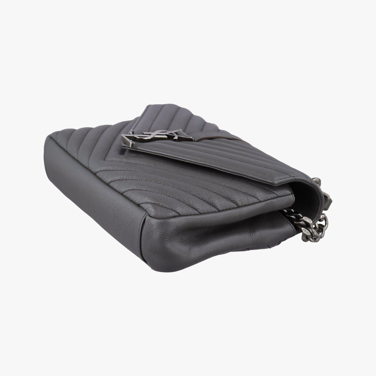 Saint Laurent Carre Gray Leather — view 4