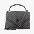 Saint Laurent Carre Gray Leather