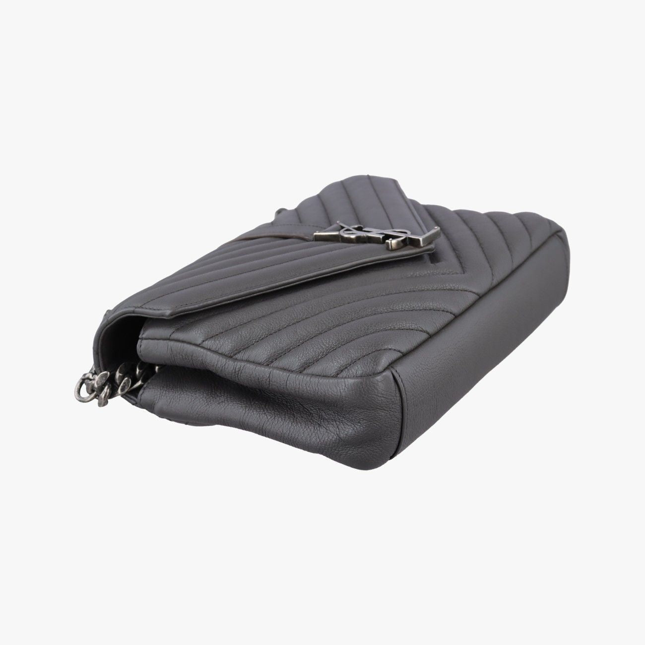 Saint Laurent Carre Gray Leather — view 5