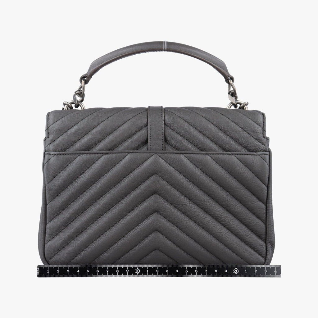 Saint Laurent Carre Gray Leather — view 2