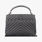 Saint Laurent Carre Gray Leather — view 2