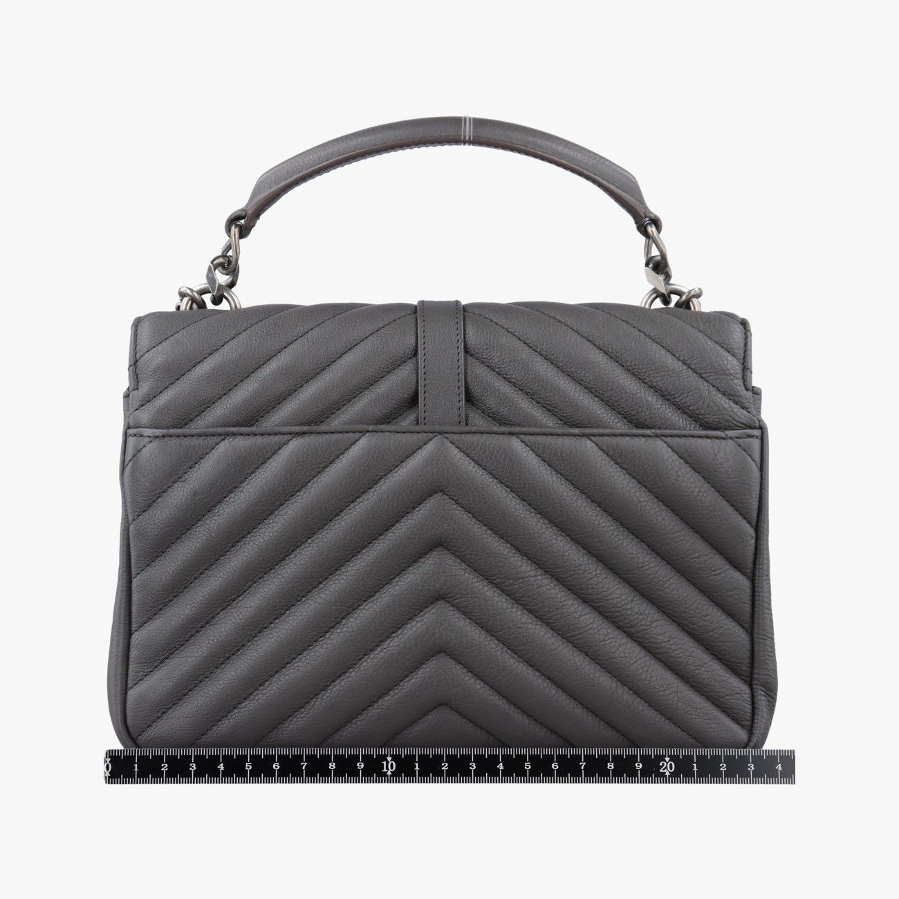 Saint Laurent Carre Gray Leather — view 2