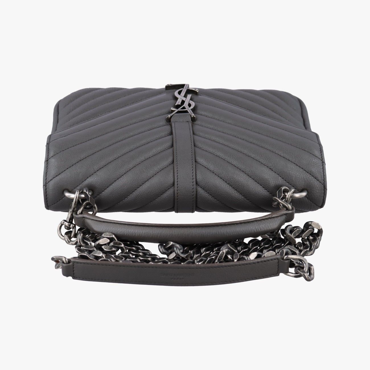 Saint Laurent Carre Gray Leather — view 8