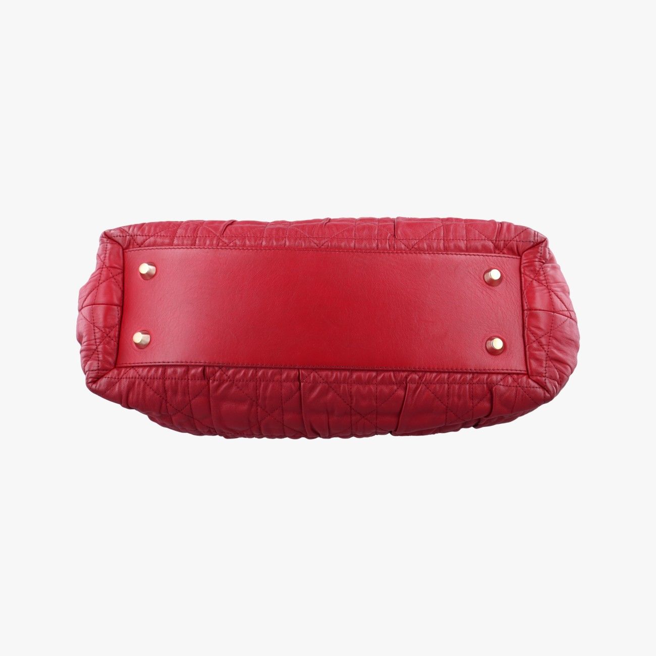 Dior Delice Gaufre Cannage Tote Bag Red Lambskin — view 3