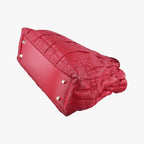 Dior Delice Gaufre Cannage Tote Bag Red Lambskin — view 6