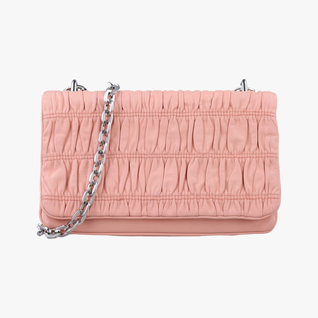 Prada Fuoco Nappa Gaufre Pink Leather