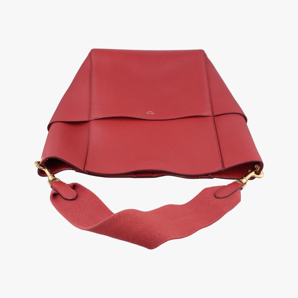 Celine Sangles Bucket Red Leather — view 8