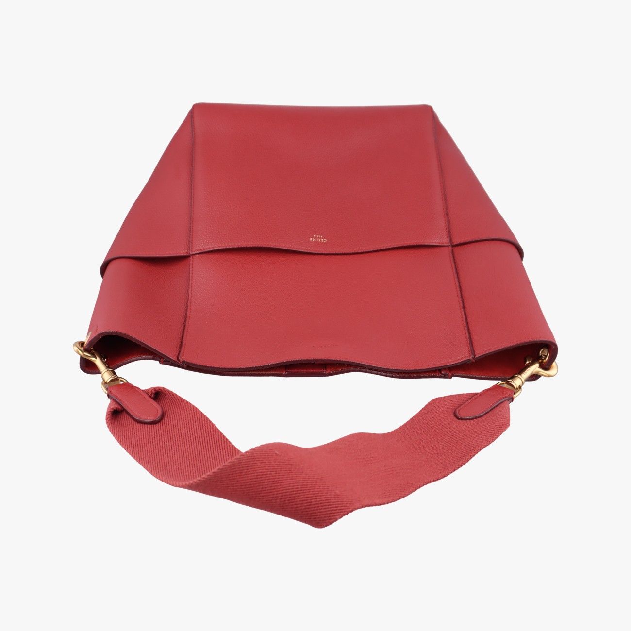 Celine Sangles Bucket Red Leather — view 8