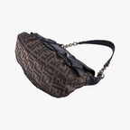 Fendi B Bag Zucca Brown Black Canvas Leather — view 4