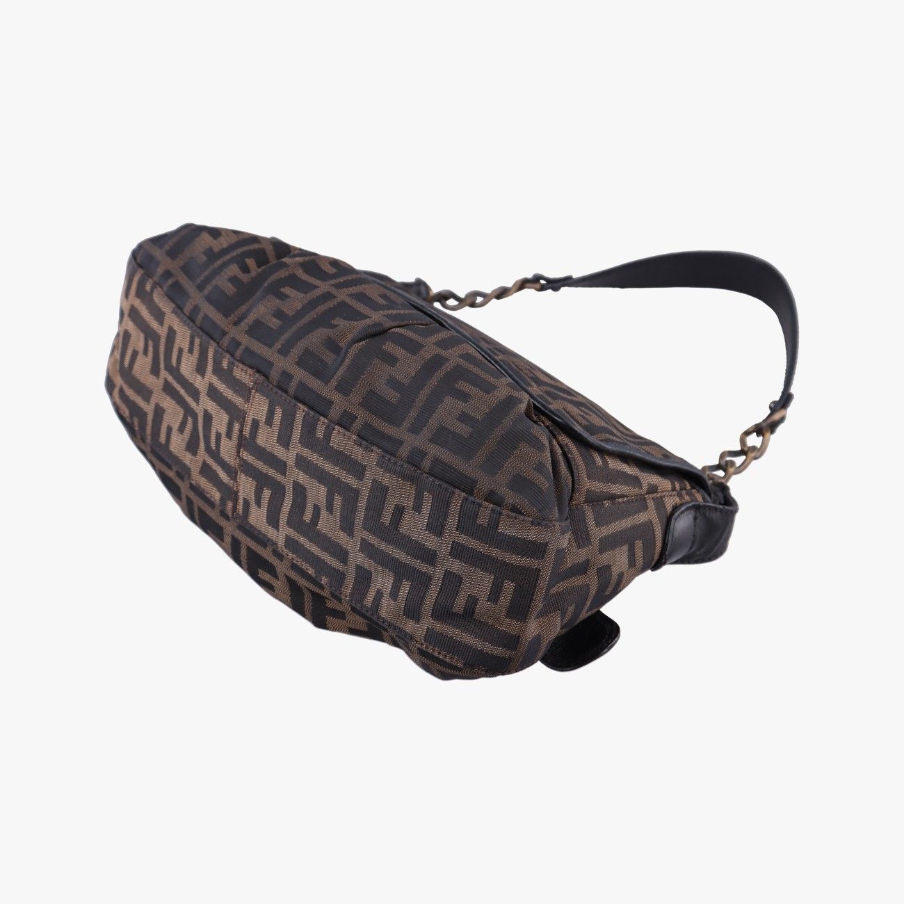 Fendi B Bag Zucca Brown Black Canvas Leather — view 6