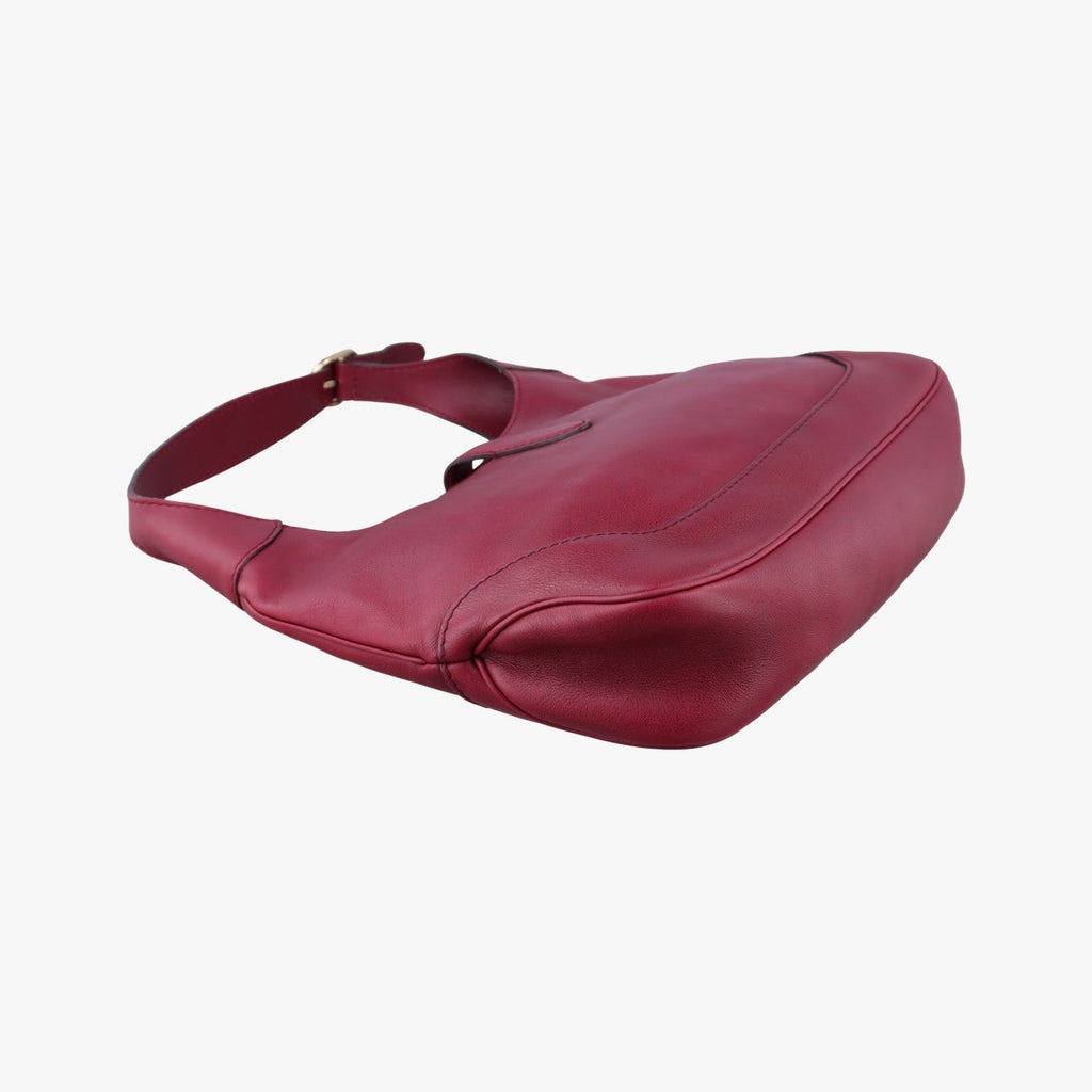Gucci New Jackie Wine Red Leather Shoulder Bag — view 7