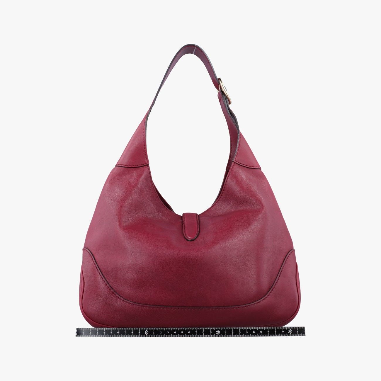Gucci New Jackie Wine Red Leather Shoulder Bag — view 2