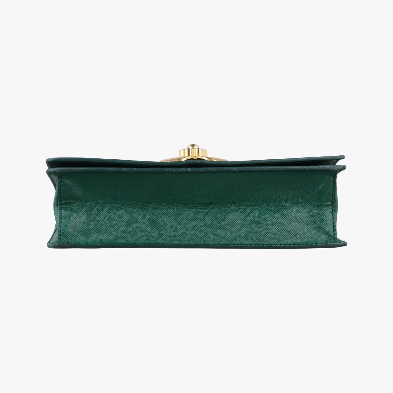 Prada Koror Chain Green Saffiano Leather 25 — view 3